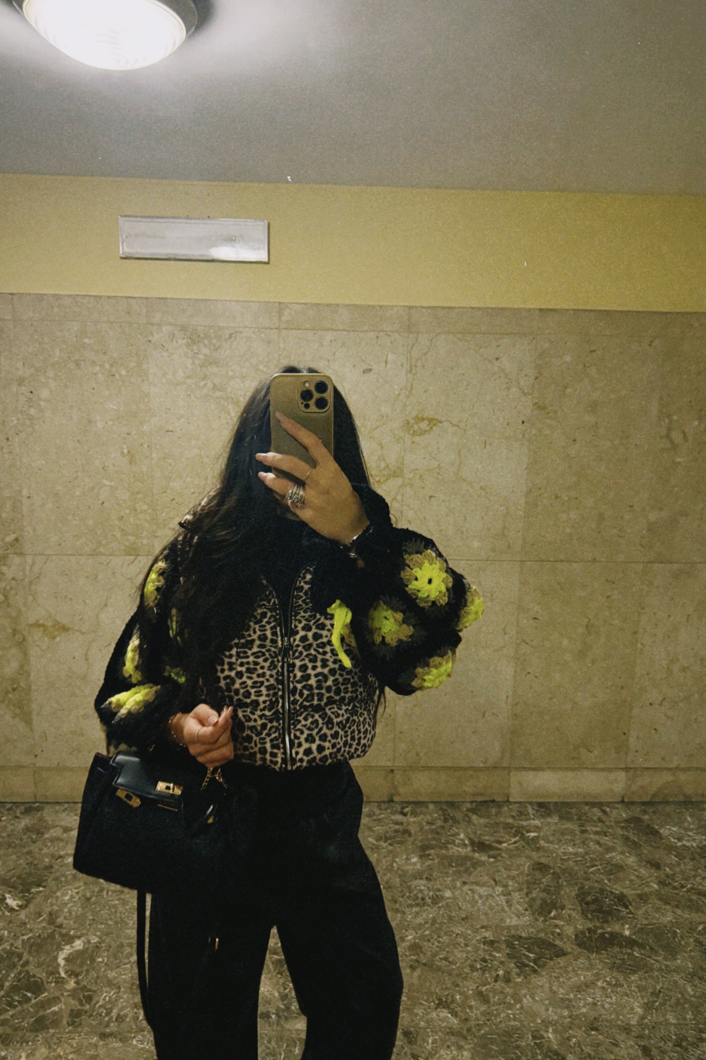 BOMBER LEOPARDATO CROCHET